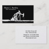 Carte De Visite Double silhouette bonne de dispositif de pompage (Devant / Derrière)