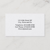 Carte De Visite Double silhouette bonne de dispositif de pompage (Dos)