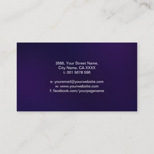 Carte De Visite Double spirale dorée et Yin Yang (Dos)