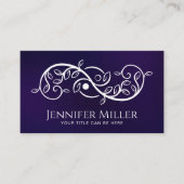 Carte De Visite Double spirale dorée et Yin Yang (Devant)