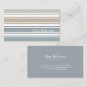 Carte De Visite Double Striped | Coastal (Devant / Derrière)