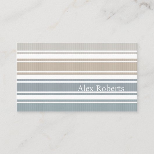 Carte De Visite Double Striped | Coastal (Devant)