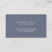 Carte De Visite Double Striped | Slate Blue Ombre (Dos)