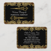 Carte De Visite Double style de professionnel de ciseaux de (Devant / Derrière)