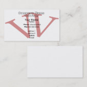 Carte De Visite Double V (Devant / Derrière)