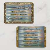 Carte De Visite Doubles ciseaux de Wythcoiffer professionnels (Devant / Derrière)