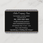 Carte De Visite Doubles ciseaux royaux de Château professionnels (Dos)