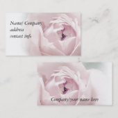 Carte De Visite Doucement rose de rose (Devant / Derrière)