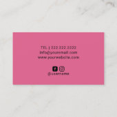 Carte De Visite Douceur Boulangerie Fille Noir & Pink Drivers Chef (Dos)