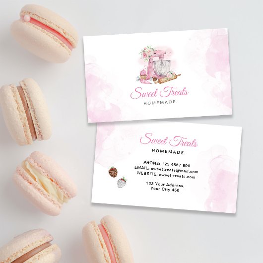 Carte De Visite Douceur Rose Bakery 