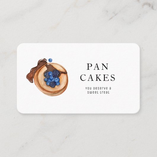 Carte De Visite Douceurs modernes Pancake Bakery Professionnel (Devant)