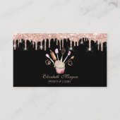 Carte De Visite Douceurs, Rose Gold Drives Boulangerie Outils Cupc (Devant)