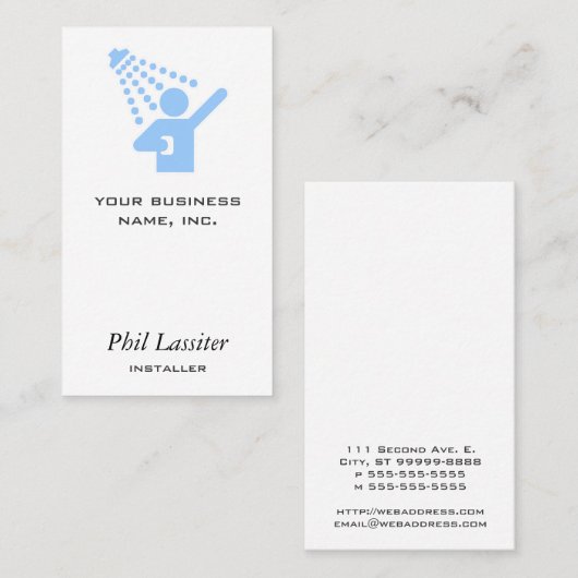 Carte De Visite Douche (Devant / Derrière)