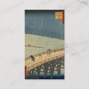 Carte De Visite Douche soudaine au-dessus de pont de Shin-Ōhashi,