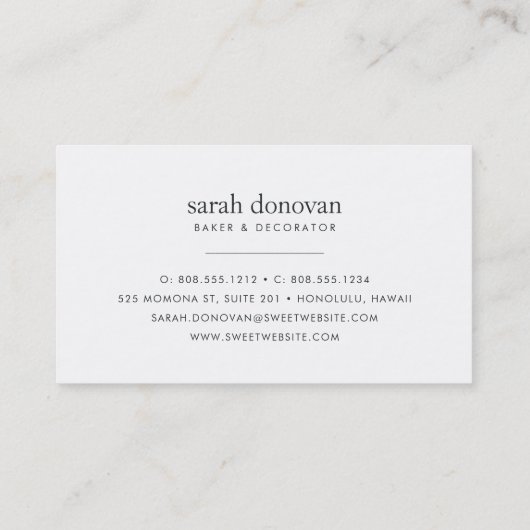 Carte De Visite Doughnut rose (Dos)