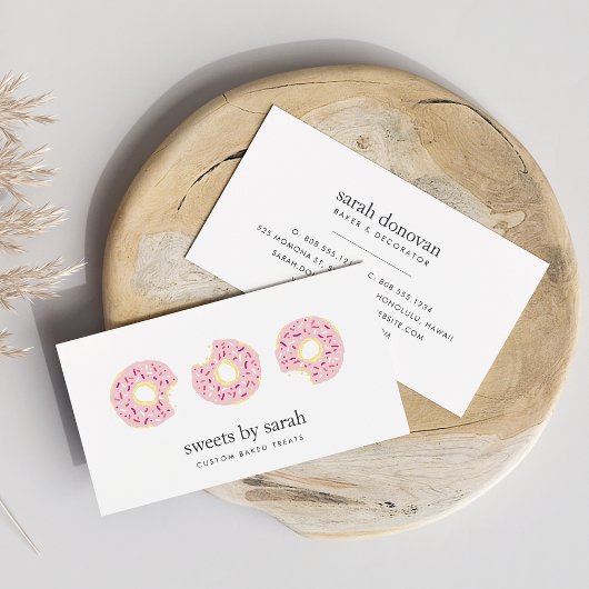 Carte De Visite Doughnut rose