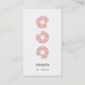 Carte De Visite Doughnut rose (Devant)