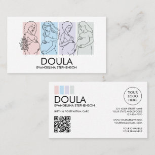 Carte De Visite DOULA Art en ligne pastel personnalisé