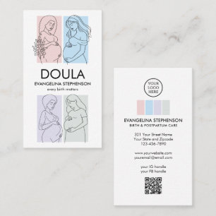 Carte De Visite DOULA Art en ligne pastel personnalisé