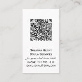 Carte De Visite Doula Birth Post-partum Grossesse Whimsical (Dos)