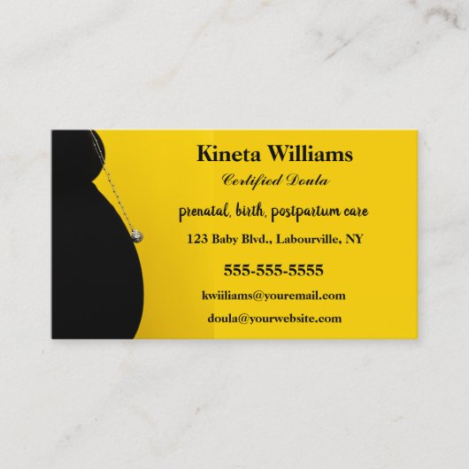 Carte de visite Doula certifié modifiable (Devant)