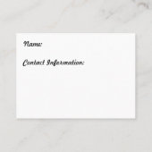 Carte De Visite Doula de naissance professionnelle (Dos)