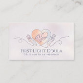 Carte De Visite Doula - Entraîneur de naissance - Art de ligne et  (Devant)