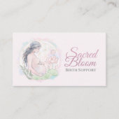 Carte De Visite Doula - Entraîneur de naissance - Fleur de vie - l (Devant)