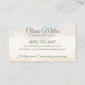 Carte De Visite Doula - Entraîneur de naissance - sage-femme - Wil (Dos)