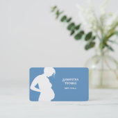 Carte De Visite Doula Lactation Blue (Debout devant)