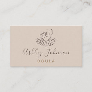 Carte De Visite Doula Midwoman Entraîneur de naissance Elégant Boh