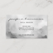 Carte De Visite Doula Naissance Gris Grossesse bébé nouveau-né (Dos)