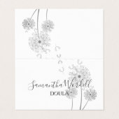 Carte De Visite Doula Ou Mini-Femme Delicate Fleur Illustrée (Extérieur déplié)