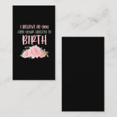 Carte De Visite Doula, petite sage-femme, bébé catcher (Devant / Derrière)