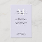 Carte De Visite Doula Services Lune Et Étoiles (Dos)