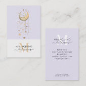 Carte De Visite Doula Services Lune Et Étoiles (Devant / Derrière)