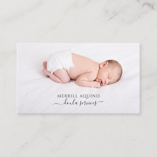 Carte De Visite Doula Services Photo bébé (Devant)
