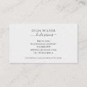 Carte De Visite Doula Services Photo bébé (Dos)