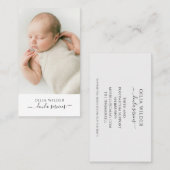 Carte De Visite Doula Services Photo bébé (Devant / Derrière)