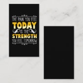 Carte De Visite Douleur aujourd'hui, demain, citation motivationne (Devant / Derrière)