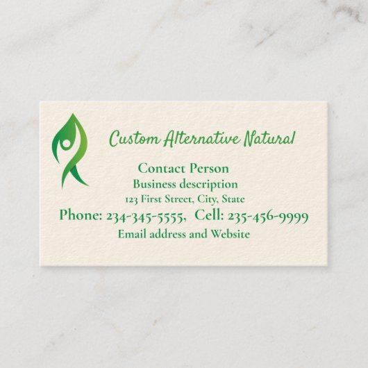 Carte De Visite Douleur naturelle alternative personnalisée Thérap (Devant)