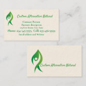 Carte De Visite Douleur naturelle alternative personnalisée Thérap (Devant / Derrière)