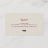 Carte de visite d'ours (Dos)