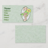 Carte de visite d'ours de nounours (Devant / Derrière)