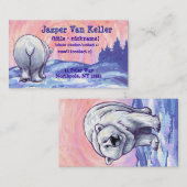 Carte de visite d'ours polaire (Devant / Derrière)