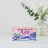 Carte de visite d'ours polaire (Debout devant)