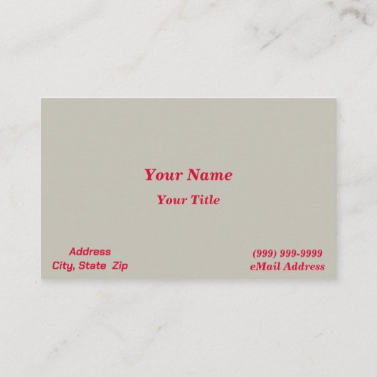 Carte de visite d'outil - avec pinces rouges (Dos)