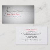 Carte de visite d'ouvrière couturière (Devant / Derrière)