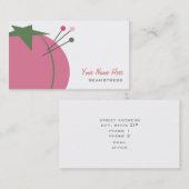 Carte de visite d'ouvrière couturière - coussin (Devant / Derrière)