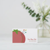 Carte de visite d'ouvrière couturière - coussin de (Debout devant)